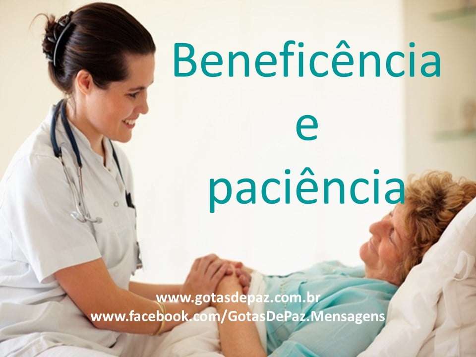 Beneficência e paciência - Gotas de PazGotas de Paz